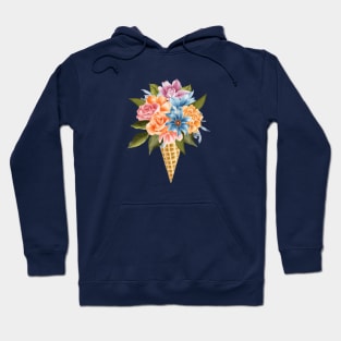 Flowers in an ice cream cone Hoodie